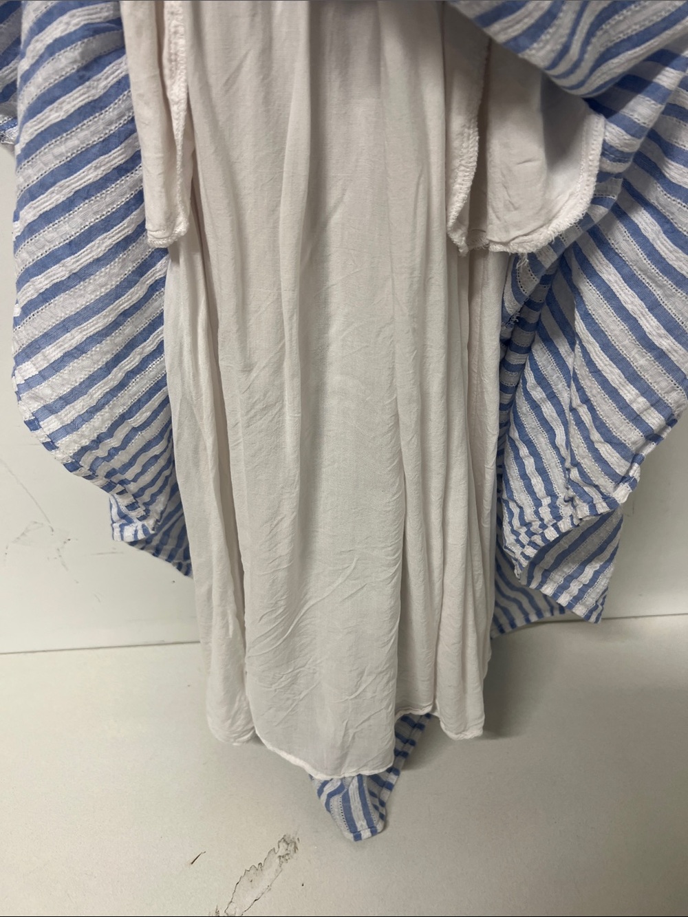 Spencer and Ella Sundress, Smocked, Blue and White, Lined, Tier, Cotton, Small - Picture 6 of 9